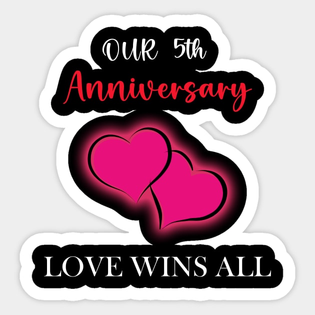 5th Couple Anniversary Gift Sticker by DeanEve